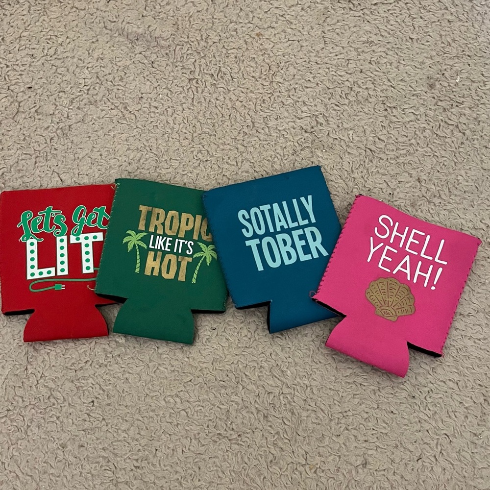 Colorful Drink Koozies Set